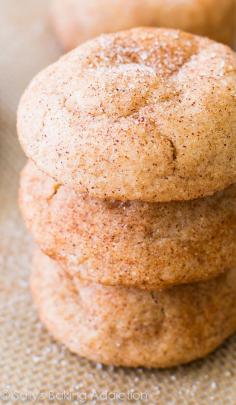
                    
                        Soft, thick, chewy, wonderful Snickerdoodles. Pure snickerdoodle goodness right here! An easy recipe, too!
                    
                