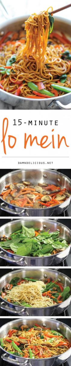 
                    
                        Easy Lo Mein - The easiest lo mein you will ever make in 15 min from start to finish. It's so much quicker, tastier and healthier than take-out!
                    
                