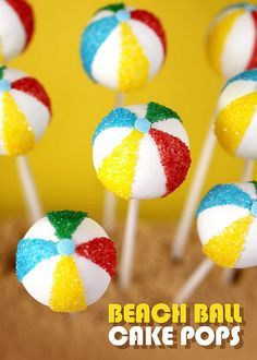 
                    
                        beach ball cake pops
                    
                