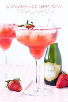 
                    
                        Valentine's Day Margarita - Strawberries & Champagne Margarita! Pizzazzerie.com
                    
                