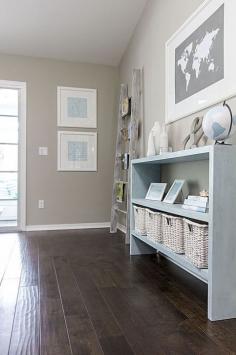 
                    
                        Grayed down, via Painters Place. Inspiration scheme with BM rocky road CC-470, BM edgecomb gray HC-173, and BM iron mountain 2134-30.
                    
                