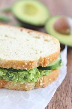 Edamame Avocado Salad Sandwich by twopeasandtheirpod: Easy, healthy and tasty with garlic, green onions, cilantro. rice vinegar, lime juice, garlic chile and wasabi pastes! #Edamame #Avocado #better health naturally #health guide #health care #healthy eating #health food