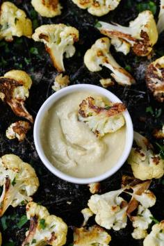 Apples and Sparkle: non fried Arnabeet Mekleh -  Roasted Cauliflower with Tahini Sauce