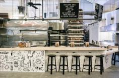 
                    
                        Kaper Design; Restaurant & Hospitality Design Inspiration: Wexler's Deli #counter #tiles #graphic
                    
                