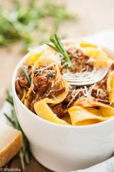 
                    
                        Crock Pot Rustic Italian Beef Ragu with Pappardelle
                    
                