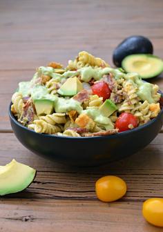 
                    
                        Avocado Bacon Pasta Salad.  Need I say more?  | blog.hostthetoast...
                    
                