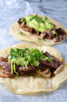 
                    
                        Prime Rib Tacos with Avocado Horseradish Sauce
                    
                