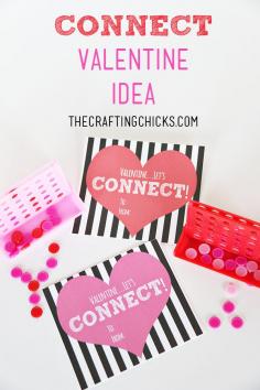 
                    
                        Let’s “CONNECT” Valentine! *Free Printable - A fun non-candy valentine for your kids to give this year!
                    
                