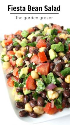 
                    
                        Love these southwestern flavors!! Fiesta Bean Salad with cumin-lime dressing. Perfect for take-along lunches and picnics too! (vegan, gluten-free)
                    
                