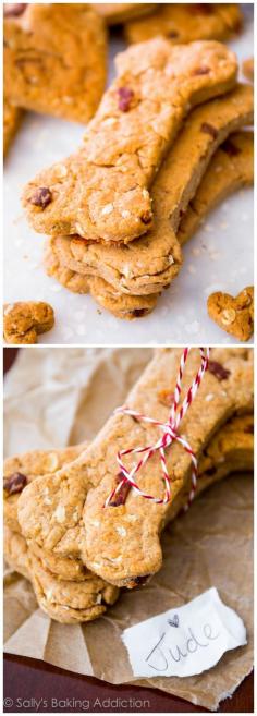 Sallys Baking Addiction Homemade Peanut Butter Bacon Dog Treats. - Sallys Baking Addiction