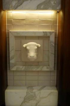 
                    
                        Stone and marble carving at BLACK by Ezard restaurant, The Star, Sydney
                    
                