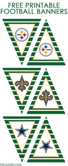 Free Printable Football Pennant Banners