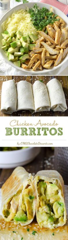 
                    
                        chicken + avocado burritos
                    
                