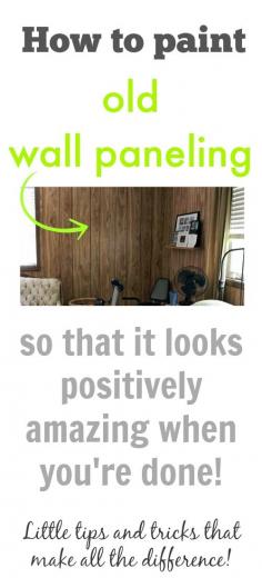How to paint old wall paneling, in case we run into that