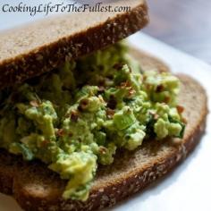 Avocado, Spinach and Egg Salad, sub unsweetened almond yogurt