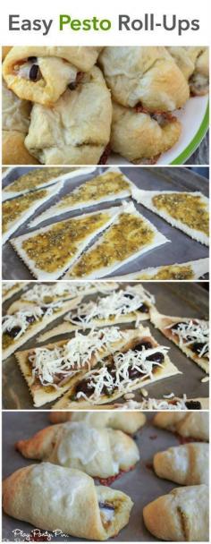 
                    
                        Pesto filled crescent rolls that make a perfect quick lunch or dinner that everyone in your family will love!
                    
                