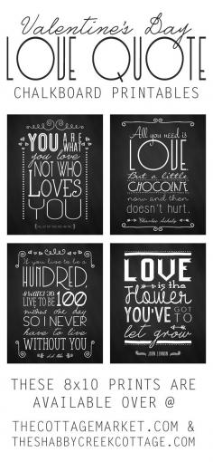 
                    
                        Valentine's Day Free Chalkboard Printables - The Cottage Market
                    
                