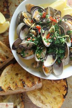 
                    
                        Wine and Butter Steamed Clams
                    
                