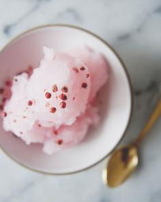 
                    
                        Pink lemonade and peppercorn sorbet
                    
                