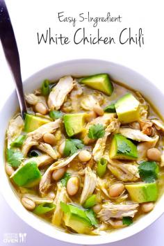 5 ingredient White Chicken Chili Recipe - So Easy to make!