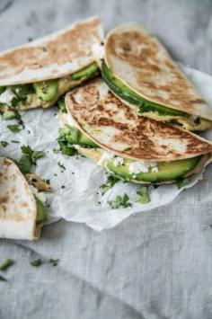 
                    
                        Quesadillas with Feta, Hummus and Avocado
                    
                
