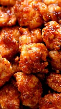 
                    
                        Latin SweetFire Chipotle Chicken ~ Baked crispy, chipotle, cumin spiced breaded chicken smothered in sweet, spicy, smoky Latin Chipotle Sauce.
                    
                