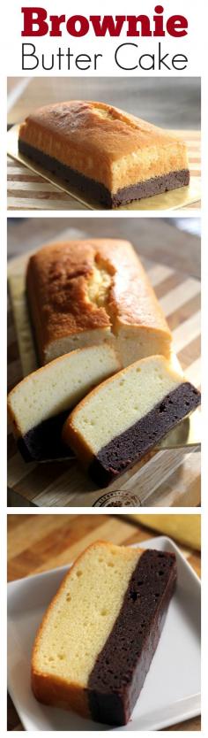 
                    
                        Brownie butter cake - thick brownie and rich butter cake combined into one decadent and to-die-for cake! Click for recipe | rasamalaysia.com
                    
                