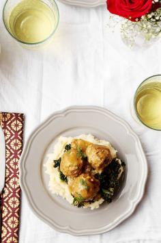 
                    
                        Braised Meatballs, Roasted Garlic Mashed Potatoes & Roasted Kale
                    
                