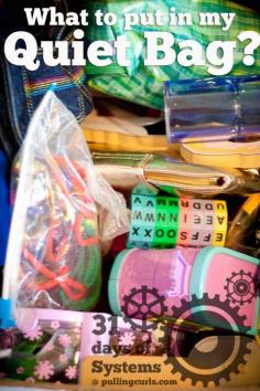 
                    
                        Kids need toys that will HELP them be quiet.  You can help them by being prepared.  Quiet Bags for church or meetings are important!
                    
                