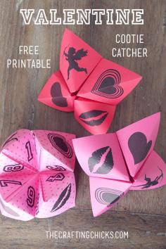 
                    
                        Valentine Cootie Catchers and Free Printable - Oh these would be so fun to make at my son's class party!
                    
                