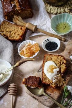 
                    
                        BANANA CAKE WITH SALTY HONEY CREME FRAICHE
                    
                