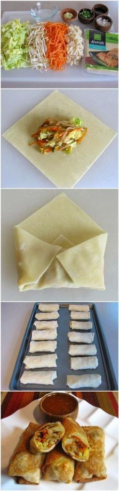 
                    
                        Baked Vegetable Egg Rolls - A healthy way to enjoy Chinese via For the Love of Cooking #takeout #appetizer
                    
                