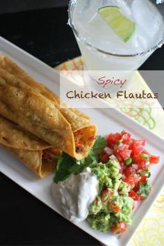 Baked Chicken Flautas