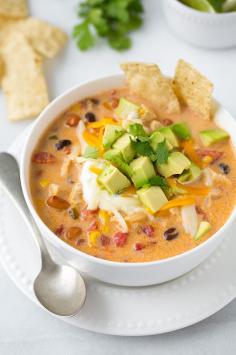
                    
                        Creamy Chicken Tortilla Soup
                    
                