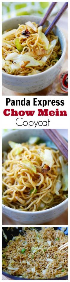 
                    
                        Panda Express Chow Mein!!  BEST copycat recipe EVER, tastes EXACTLY like Panda Express. So good, so easy, takes 15 mins!!! | rasamalaysia.com
                    
                