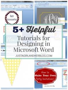 
                    
                        5 Helpful Tutorials for Designing in Microsoft Word | JustAGirlAndHerBl...
                    
                