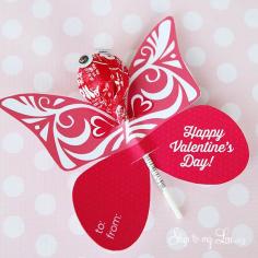 
                    
                        Free Printable Butterfly Printable Valentine #valentinesday #print skiptomylou.org
                    
                
