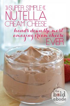 
                    
                        THE most amazing Cream Cheese ever: Super Simple Nutella Cream Cheese
                    
                