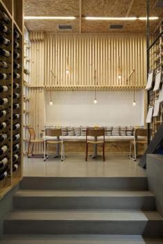 
                    
                        A Cafe Designed To Look Like The Inside Of A Packaging Crate
                    
                