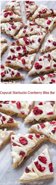 
                    
                        Copycat Starbucks Cranberry Bliss Bars - copy of the original Cranberry Bliss Bar. by Let the Baking Begin!
                    
                