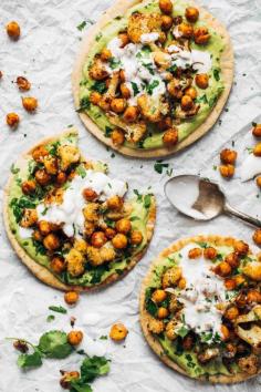 
                    
                        Roasted Veggie Pitas with Avocado Dip | Pinch of Yum
                    
                