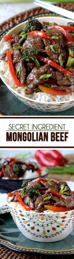 You will NEVER need to order takeout Mongolian Beef again with this stir fry of tender beef saturated in the most-lick-the-plate delicious, multidimensional sauce ever – all in a quick and easy stir fry! #mongolianbeef #stirfry #chinesefood #takeoutrecipes