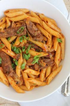 Spicy Korean Penne Pasta | Hip Foodie Mom