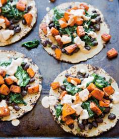 
                    
                        Roasted Butternut Squash, Spinach & Black Bean Tacos
                    
                