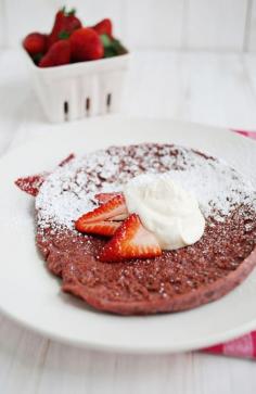 
                    
                        Red Velvet baked pancake with honeyed whipped cream cheese
                    
                