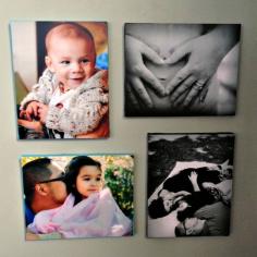 
                    
                        Use Mod Podge to decoupage your favorite family photos to canvas. These DIY canvas pictures are a great budget way to decorate!
                    
                