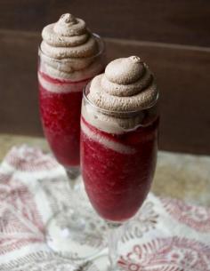 
                    
                        Raspberry Red Wine Slushy with Chocolate Whipped Cream...the ULTIMATE girls night drink!! www.maebells.com
                    
                
