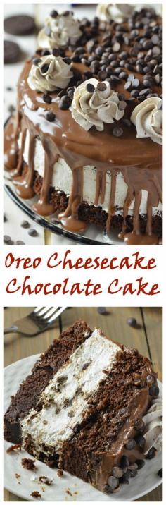 
                    
                        Oreo Cheesecake Chocolate Cake! via OMG Chocolate Desserts. OMG!
                    
                