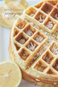 
                    
                        Lemon Coconut Poppyseed Waffles
                    
                