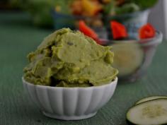 5-Minute Peach Guacamole   NUTRITION (per serving) 210 cal, 4 g pro, 18 g carb, 9 g fiber, 7 g sugars, 15 g fat, 2 g sat fat, 130 mg sodium